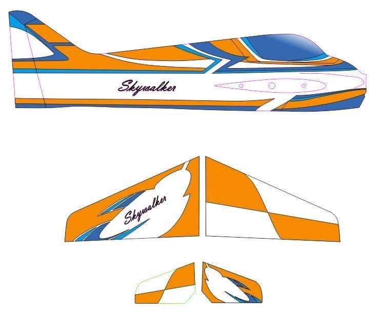 CK Aero Skywalker airframe in orange finish