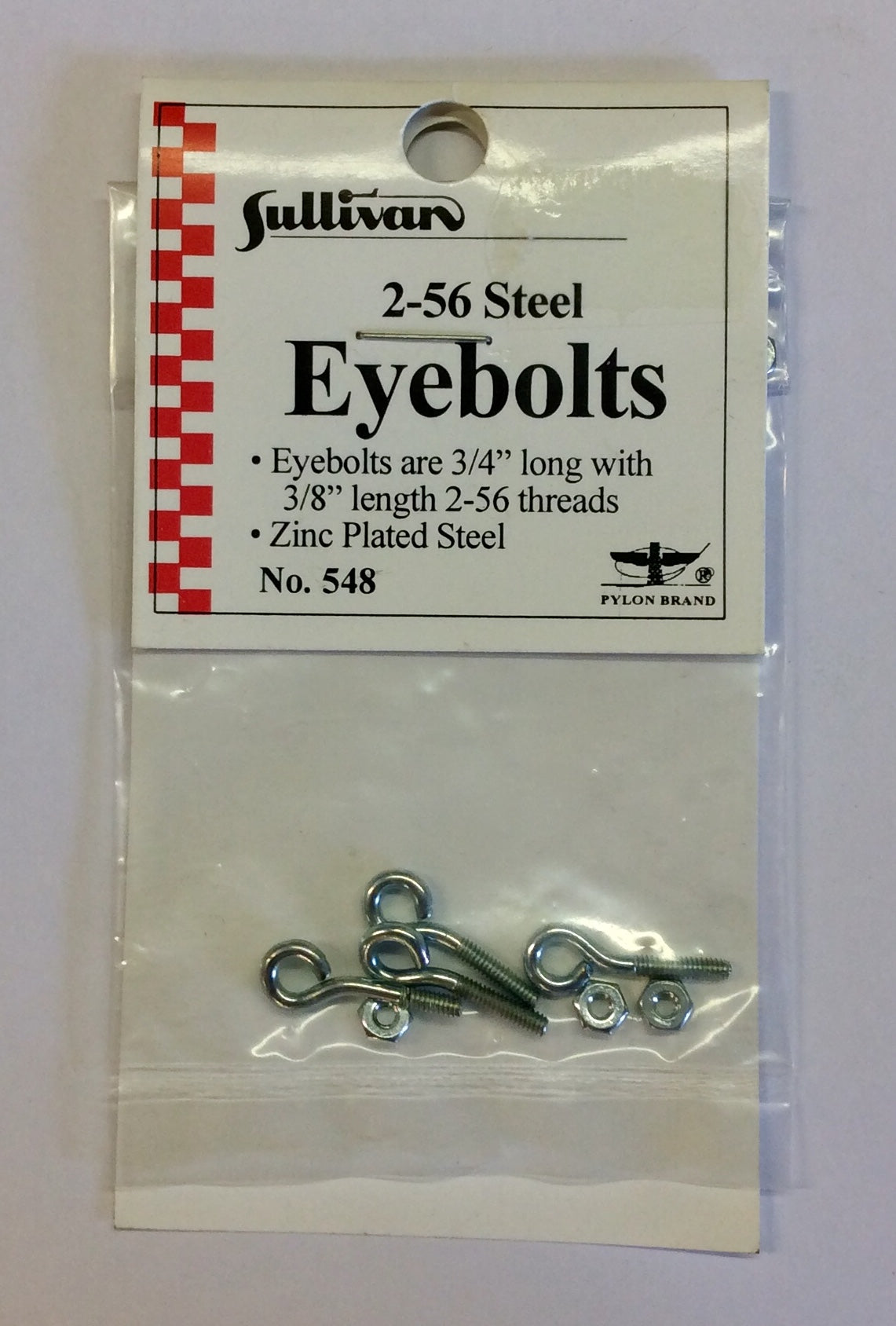 Sullivan 2-56 Eye Bolts 4-Pack