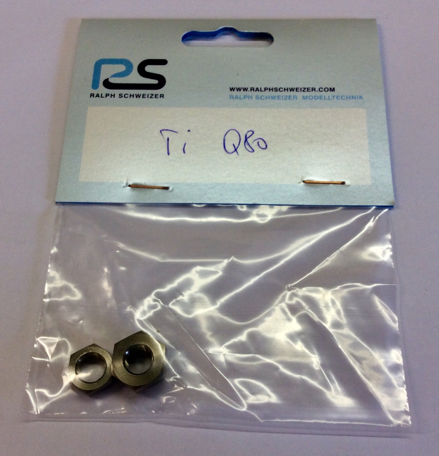 Ralph Schweizer Modeltechnic Q80 C50 Titanium Prop Nut Set