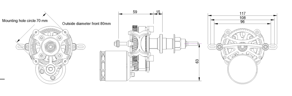 Adverrun AVR XS V4 Contra Drive With EGODRIFT 4025EC 570KV Motor 1-Pack
