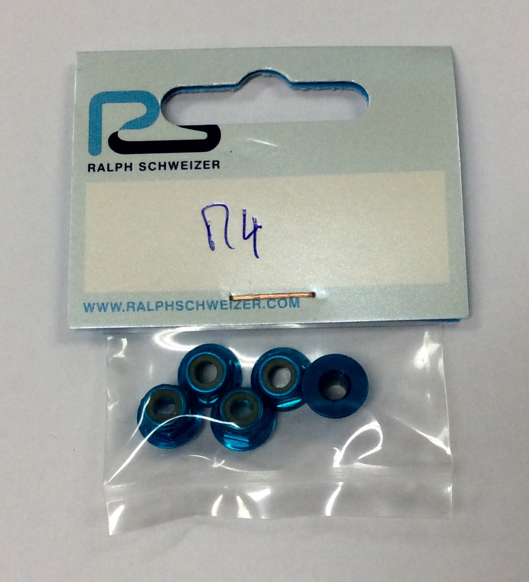 Ralph Schweizer Modeltechnic M4 Aluminium Lock Nut Blue 6-Pack