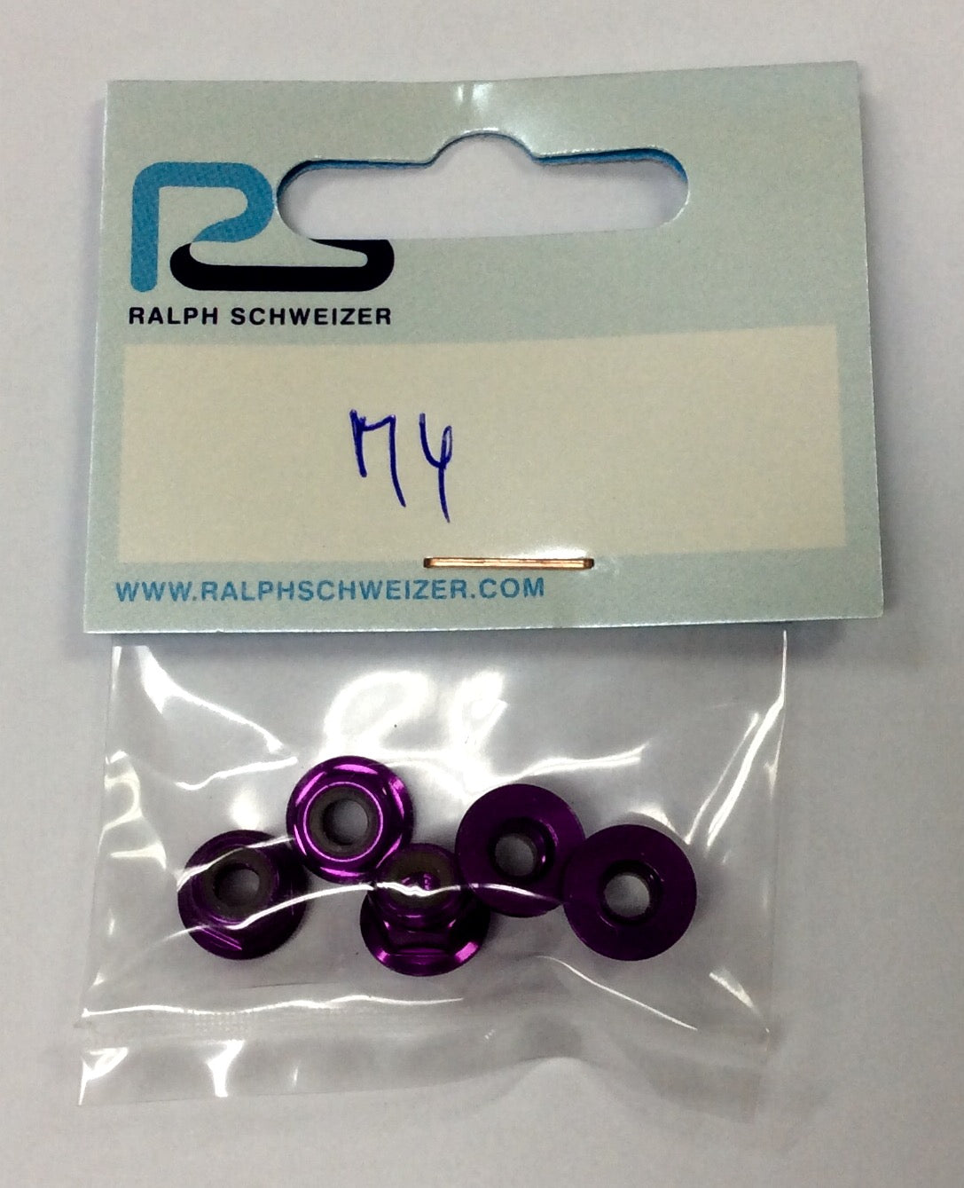Ralph Schweizer Modeltechnic M4 Aluminium Lock Nut Purple 6-Pack