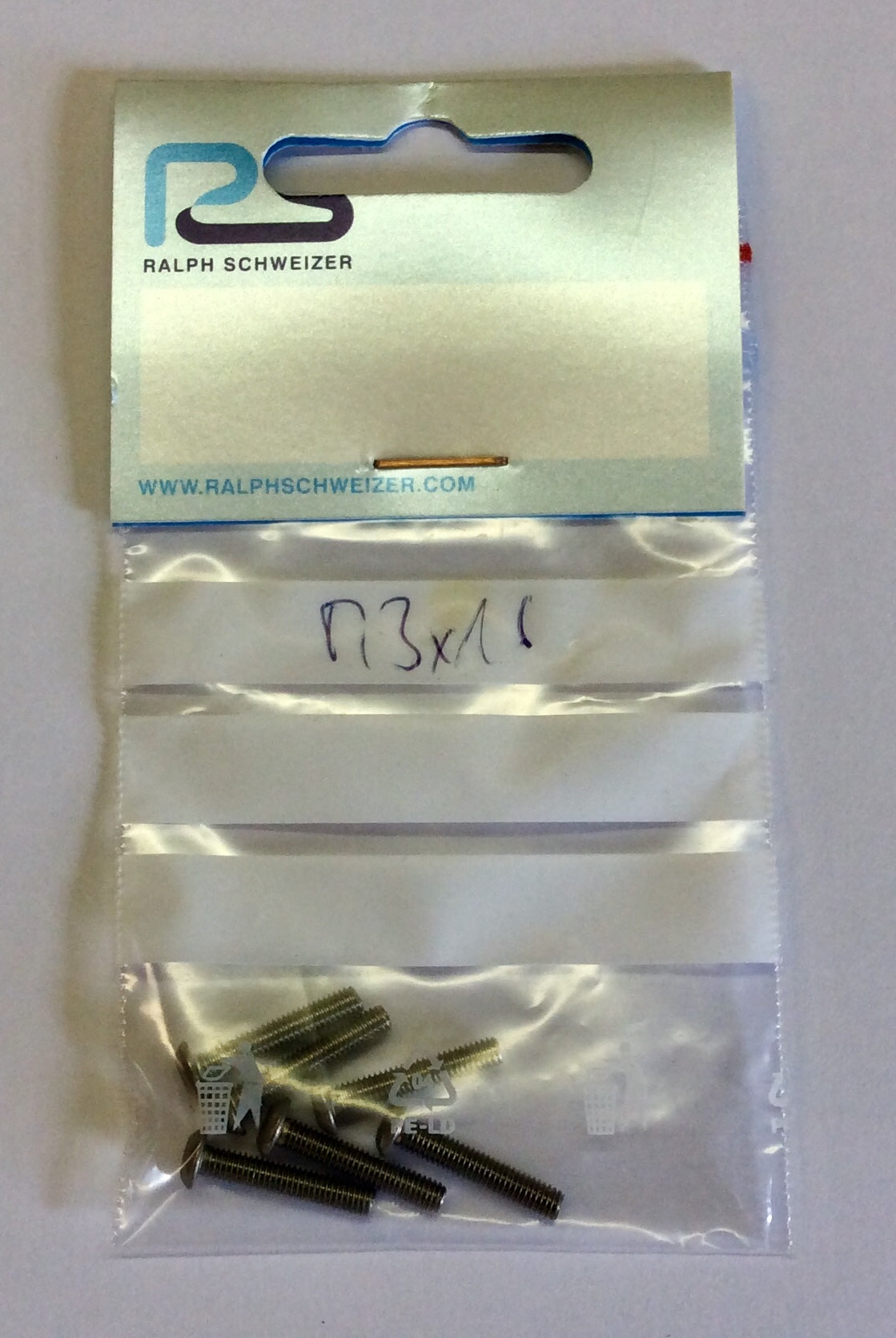 Ralph Schweizer Modeltechnic M3 x 16mm Titanium Button Head Screws 6-Pack