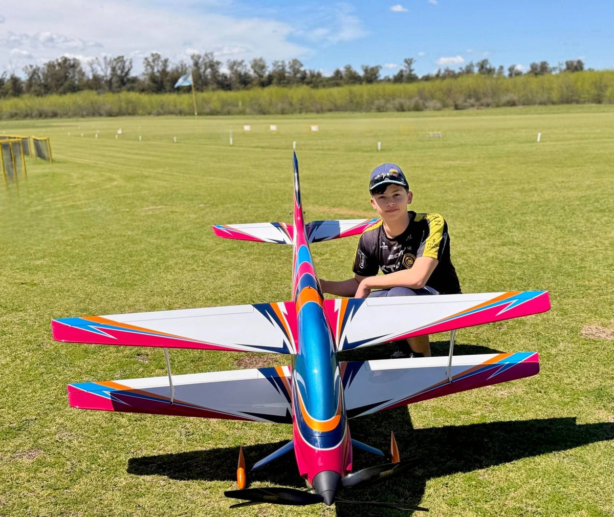CA Model Voyager Bipe ARF, front view showing both wings and struts