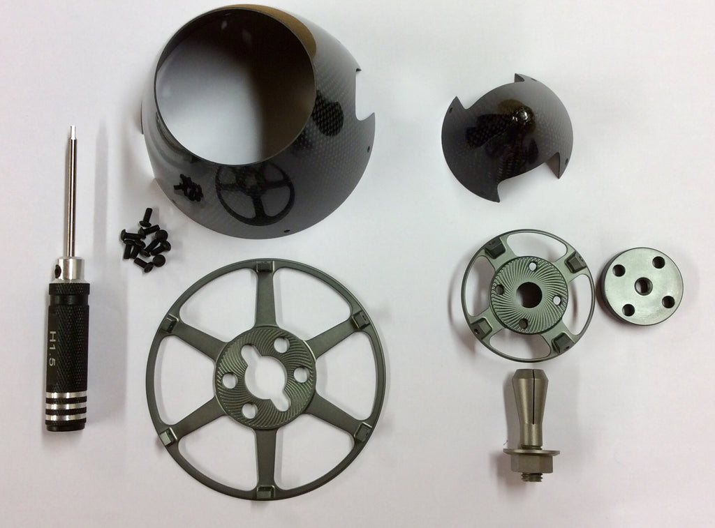 Falcon 89mm CRS Spinner Set Carbon Black