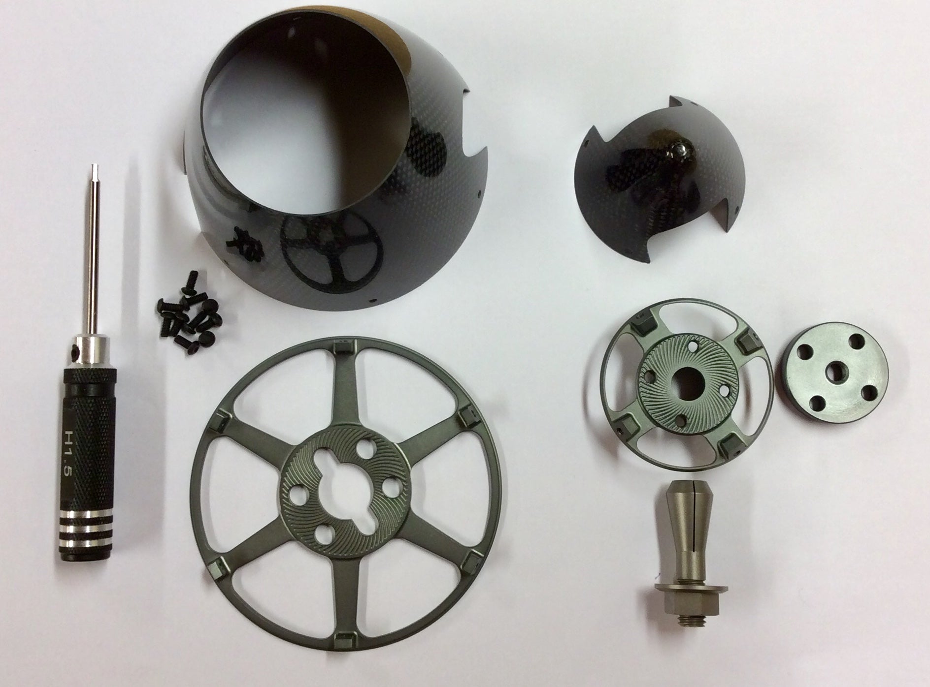 Falcon 89mm CRS Spinner Set Carbon Black