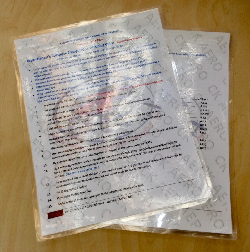CK Aero Triangulation Trimming Guide V6.1 1-Pack