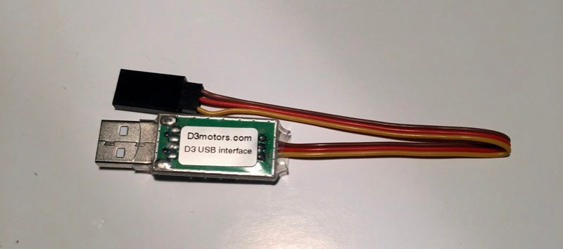 D3 Motors USB Interface for D3 F3A ESC V2.X