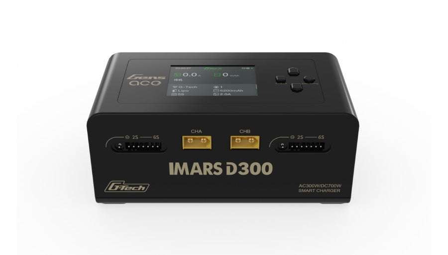 Gens Ace iMARS D300 Dual Channel AC/DC Battery Charger Black