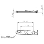 MKS Metal Single Horn 6mm Shaft 1.25in 1.5in M3