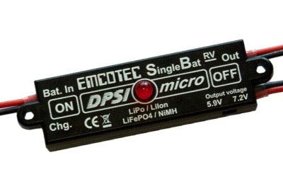 Emcotec DPSI Micro Single Battery Digi Switch 5.9V/7.2V 1-Pack