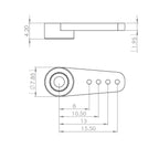 MKS Metal Servo Horn Package 5mm O/P Shaft 10-Pack