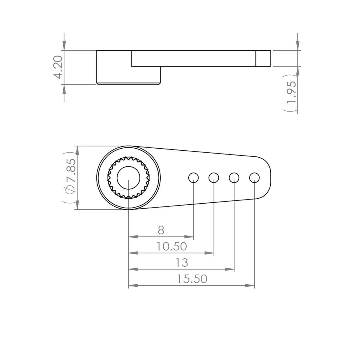 MKS Metal Servo Horn Package 5mm O/P Shaft 10-Pack