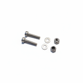 Precision Aero Products M2 ball end mounting hardware set: two M2 x 10mm stainless cap head screws, two flat washers and two nyloc nuts