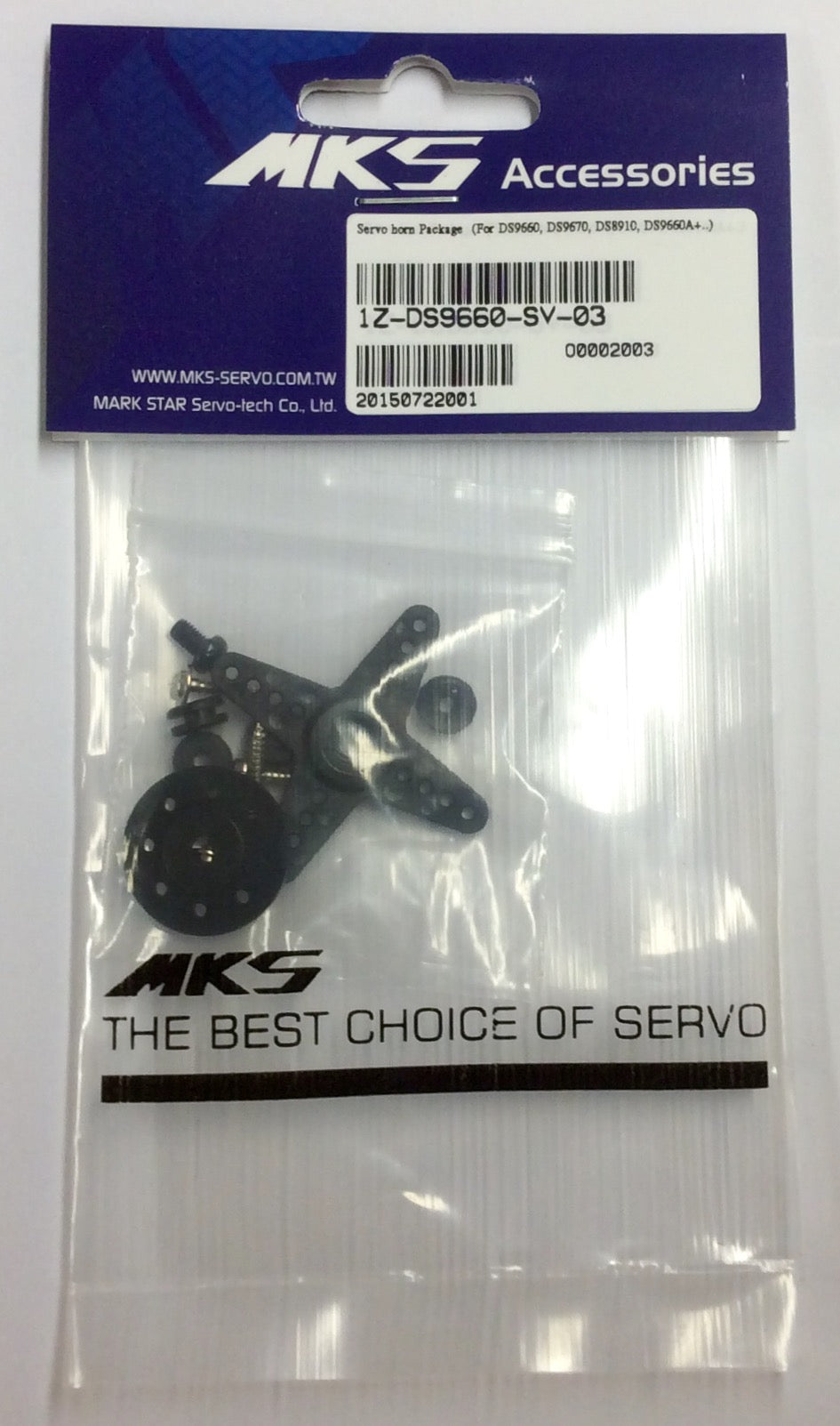 MKS Servo Horn Package DS9660A+