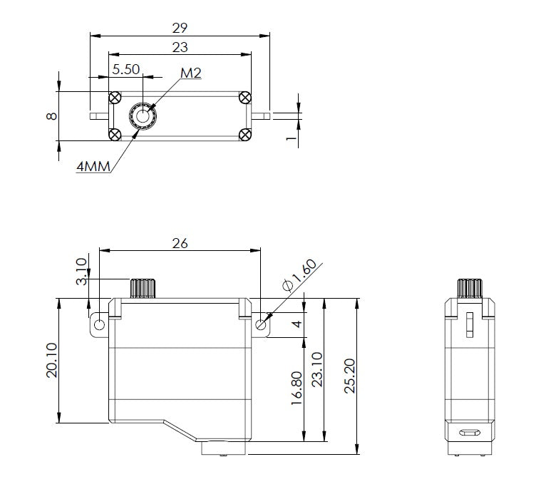 MKS HV6120 High Torque Digital Servo 11g Coreless Motor CNC Aluminum
