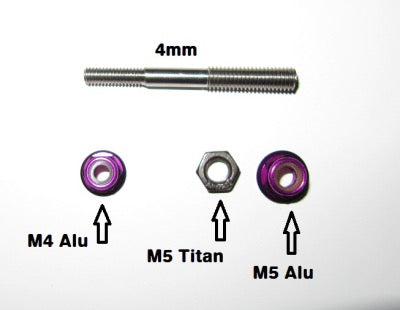 Ralph Schweizer Modeltechnic 4mm Titanium Axles Purple 1-Pack