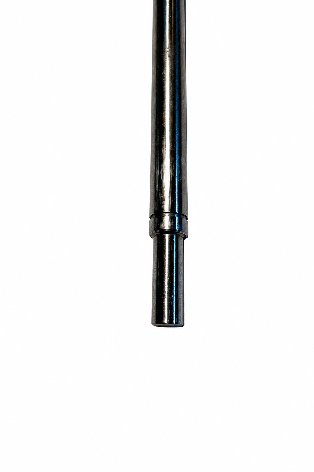 Precision F3A Contra main shaft stepped end and collar close-up on white background