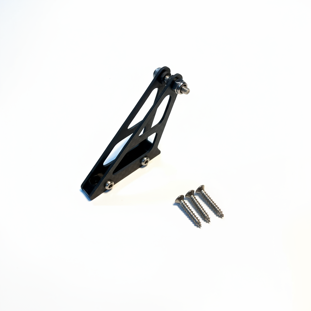 Hui Yang carbon control horn full assembly 3/4 angle view on pure white background