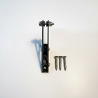 Hui Yang carbon control horn front view, dual-arm assembly on pure white background