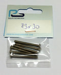 Ralph Schweizer Modeltechnic M3 x 30mm Titanium Button Head Screws 6-Pack