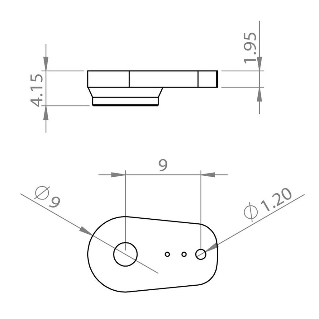 MKS Metal Servo Horn Package 9mm 2-Pack