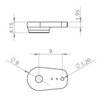 MKS Metal Servo Horn Package 9mm 2-Pack