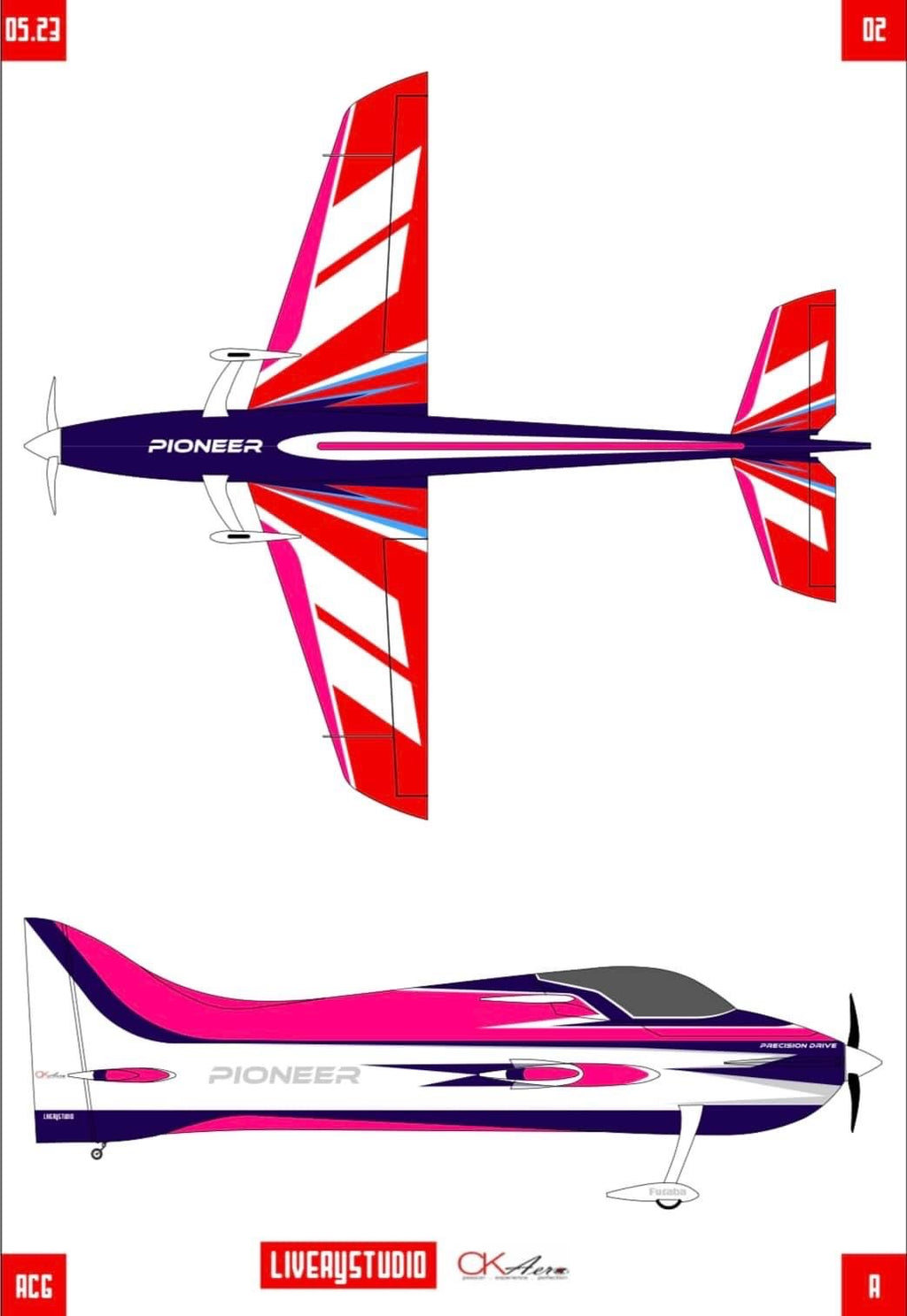 CK Aero Pioneer 2 Metre Full Composite RC Airplane