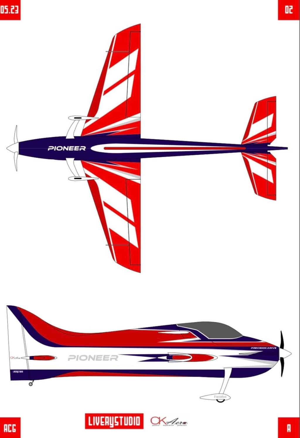 CK Aero Pioneer 2 Metre Full Composite RC Airplane
