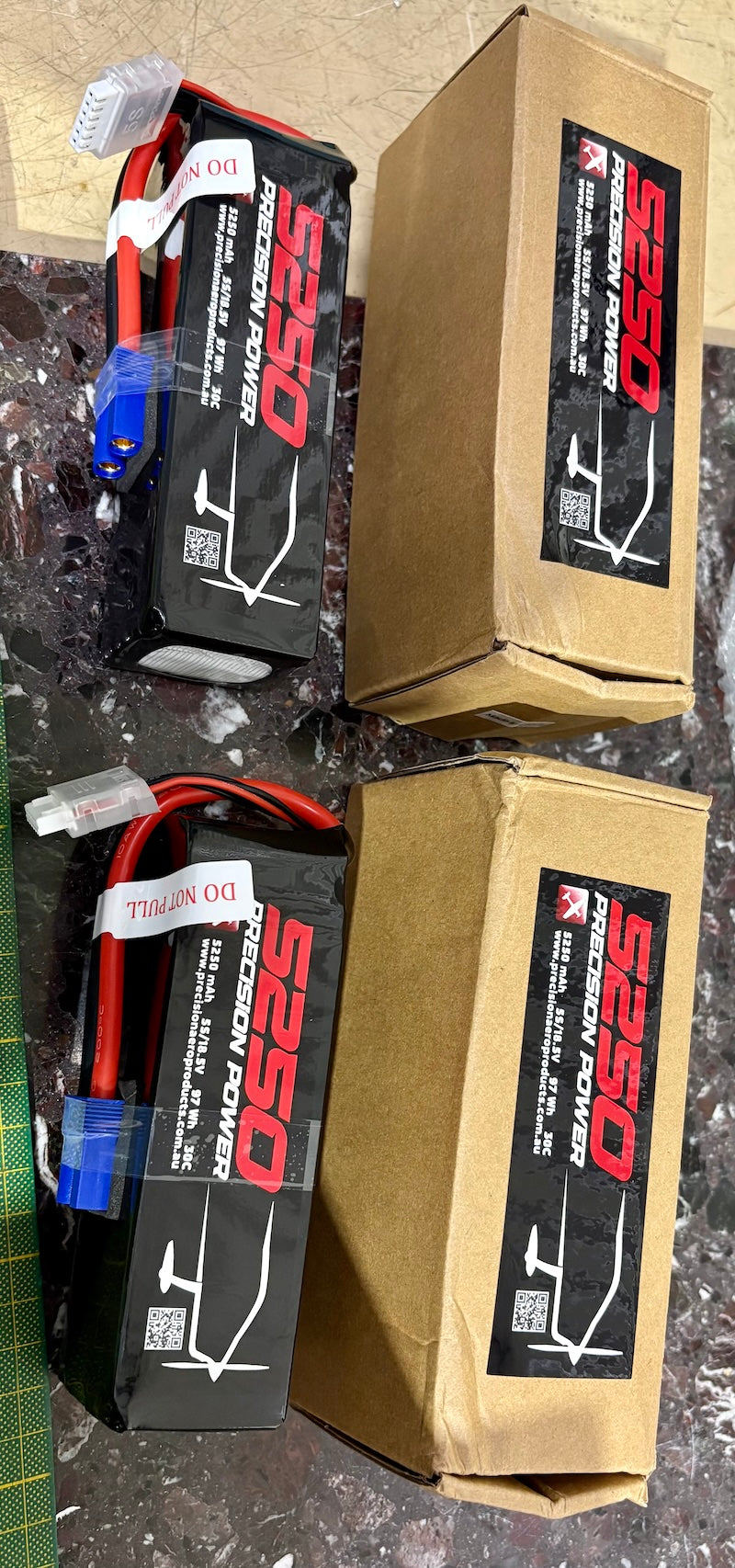Precision Aero Products F3A 5S 30C 5250mAh LiPo Battery Seconds
