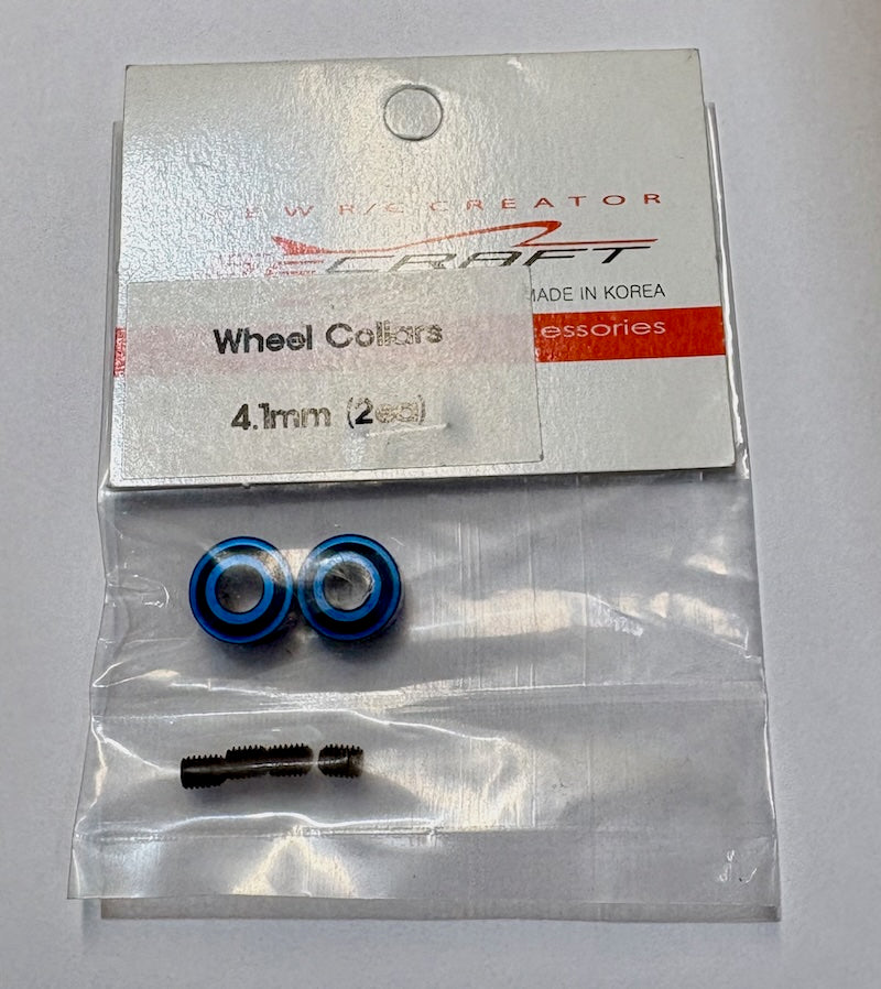 Secraft 4.1mm Aluminium Wheel Collars Blue 2-Pack