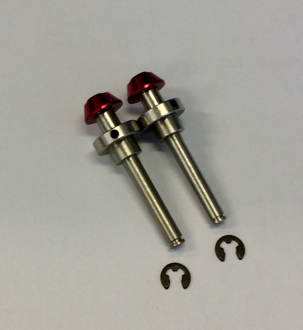 Spot On RC 4mm Stainless Steel Axles Red Washer 1-Pack