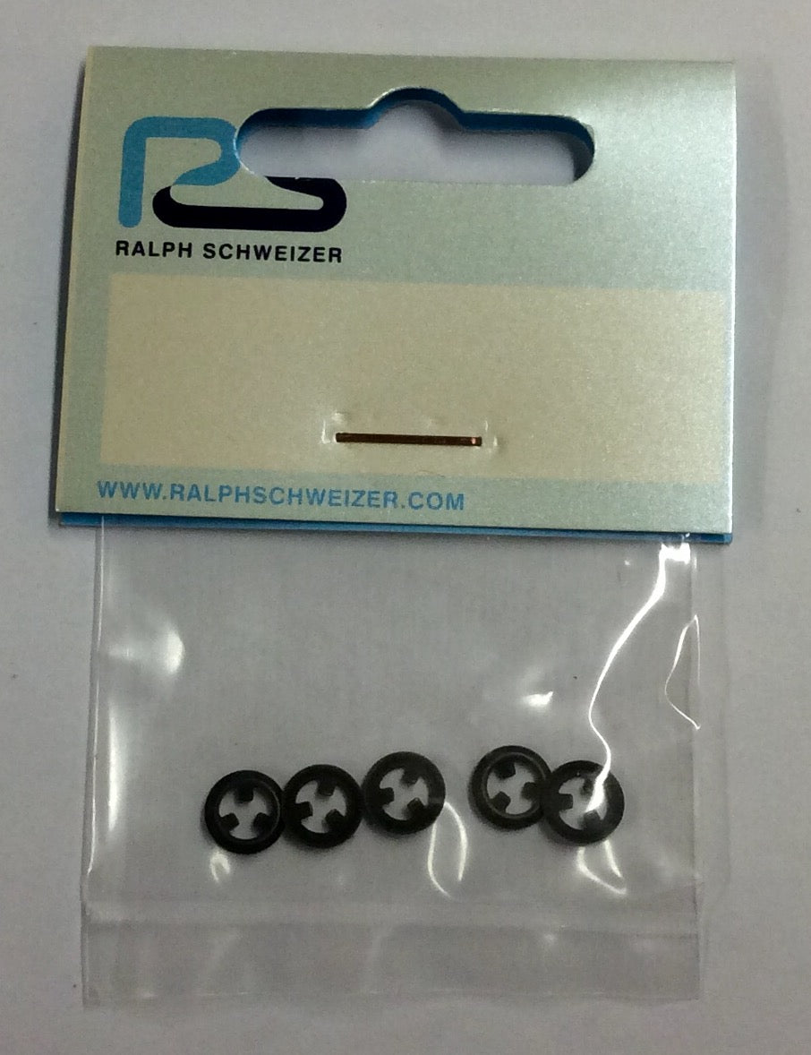 Ralph Schweizer Modeltechnic 2mm Spring Clip Washers 5-Pack