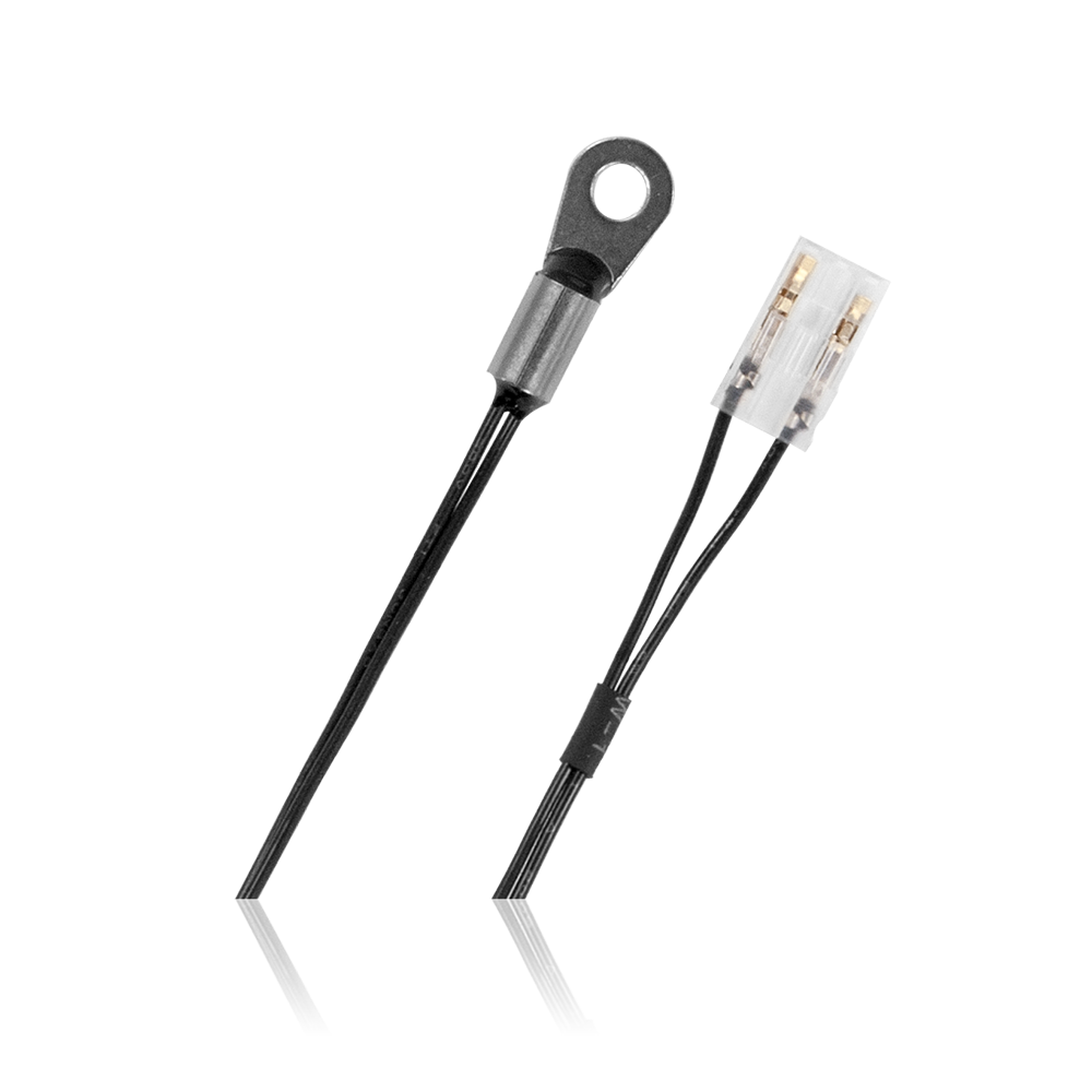 PowerBox Temperature Probe 250°C with ring lug on a sleeved lead, and the plug at the other end