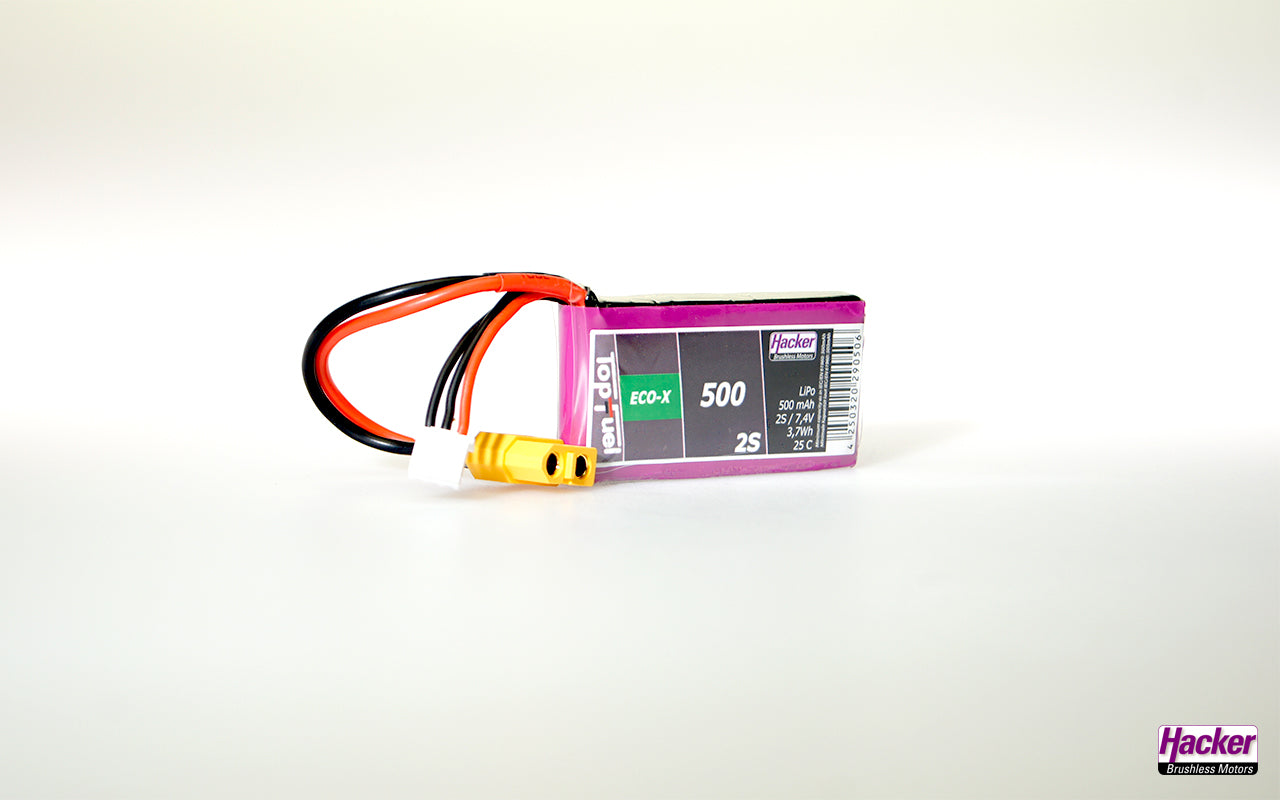 Hacker TopFuel ECO-X 25C 500mAh 2S LiPo Battery