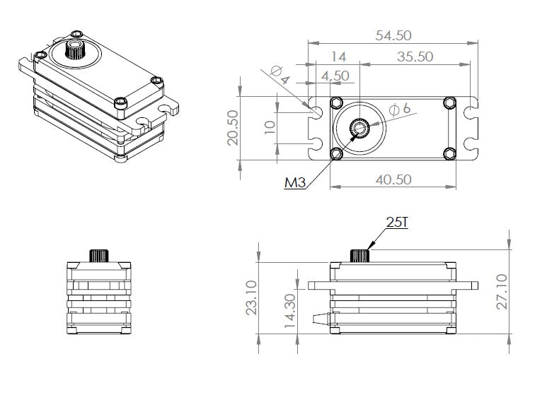MKS HBL599SL Low Profile Airplane Servo