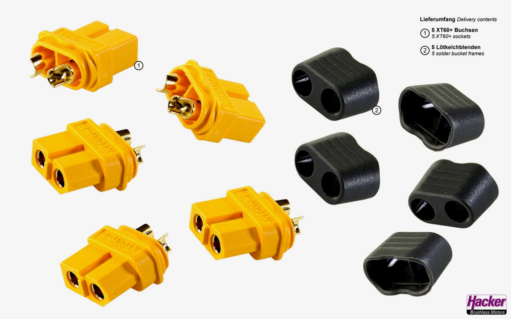 Hacker XT60 Sockets (5)
