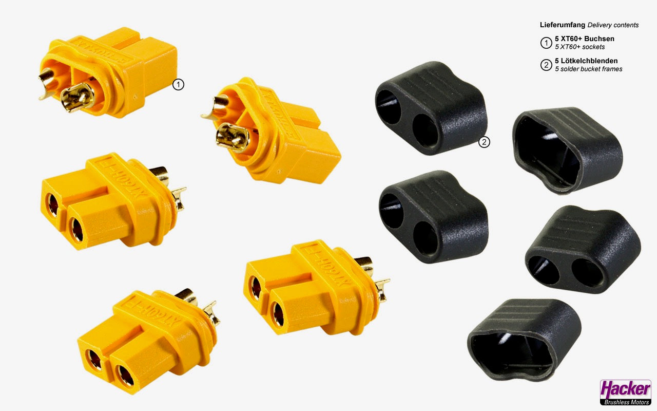 Hacker XT60 Sockets (5)